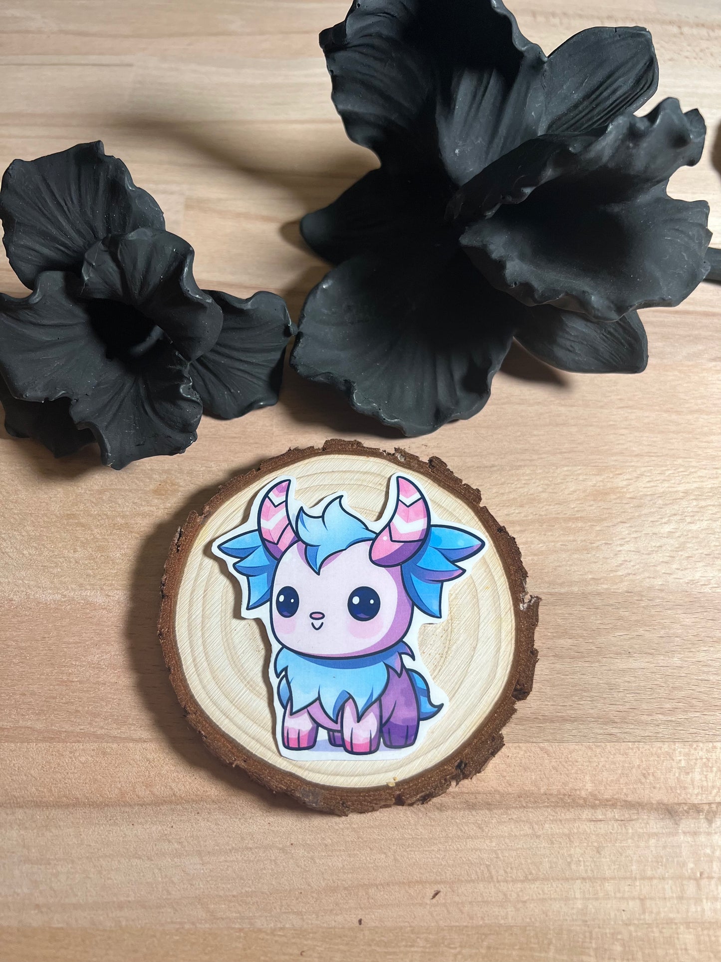 Horned Goat Waterproof Sticker