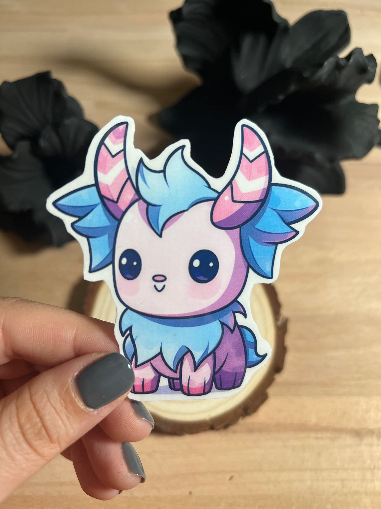 Horned Goat Waterproof Sticker