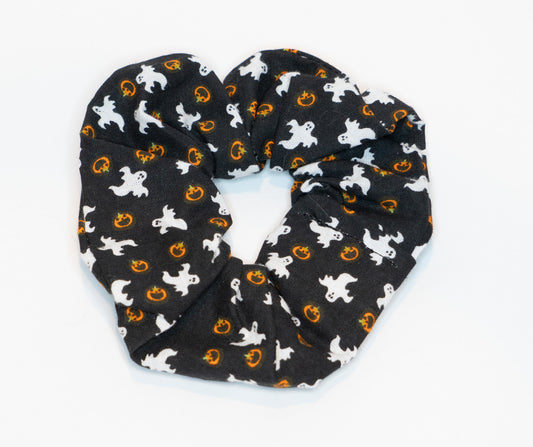 Ghost and Pumpkins Scrunchie