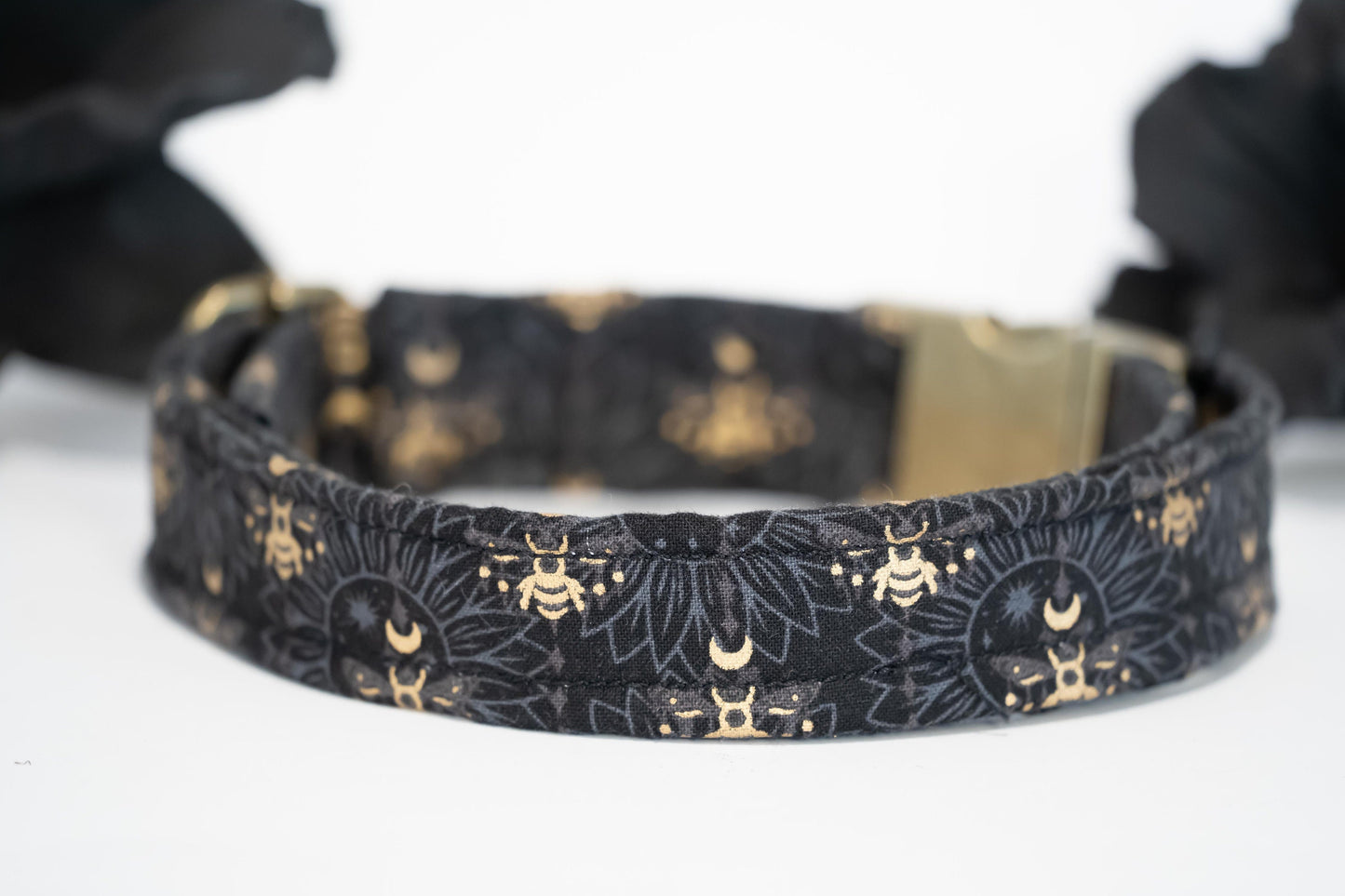 Black and Gold Bee Dog Collar